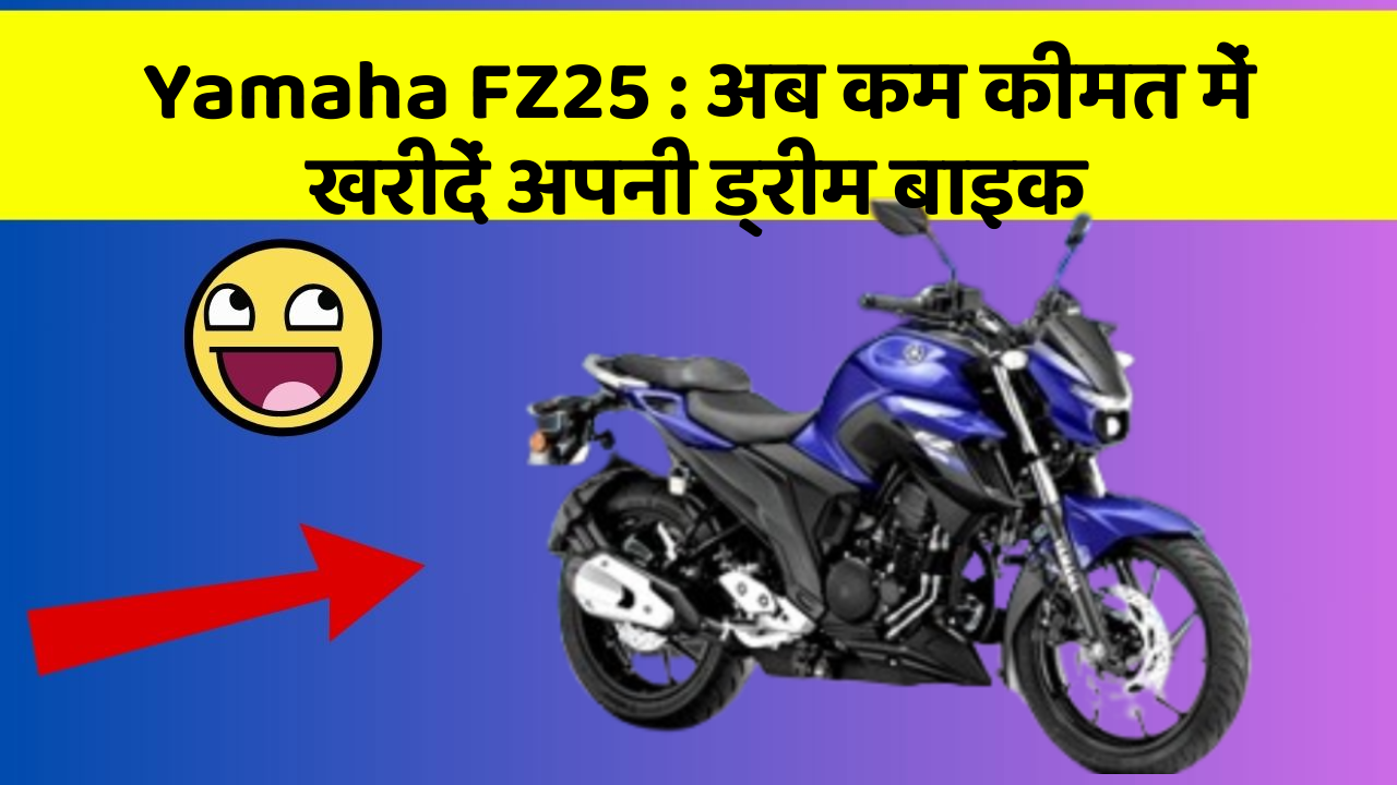 Yamaha FZ25:अब कम कीमत में खरीदें अपनी ड्रीम बाइक